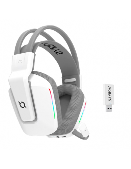 Casque Sans Fil AQIRYS Alya 2,4 GHZ - Blanc Casque Sans Fil AQIRYS Alya 2,4 GHZ - Blanc