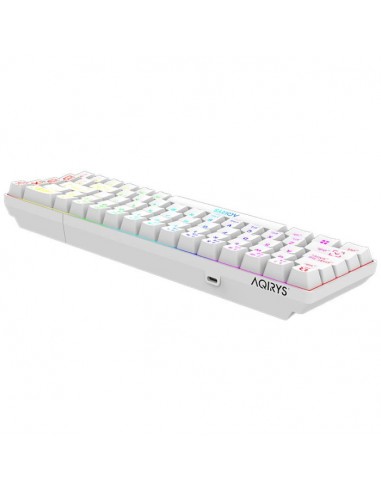 Clavier Gamer Mécanique AQIRYS MIRA 100% Anti-Ghosting RGB - Blanc Clavier Gamer Mécanique AQIRYS MIRA 100% Anti-Ghosting RGB - Blanc