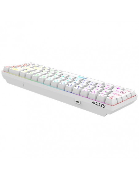 Clavier Gamer Mécanique AQIRYS MIRA 100% Anti-Ghosting RGB - Blanc Clavier Gamer Mécanique AQIRYS MIRA 100% Anti-Ghosting RGB - Blanc