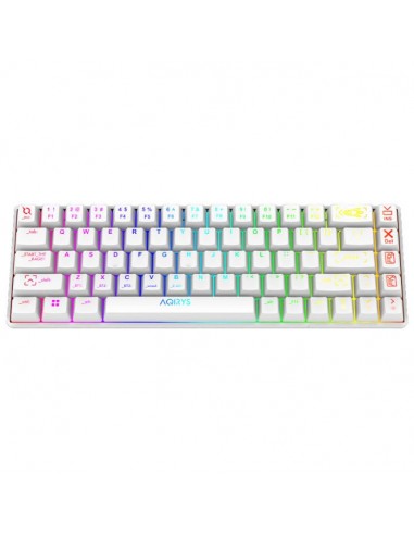 Clavier Gamer Mécanique AQIRYS MIRA 100% Anti-Ghosting RGB - Blanc Clavier Gamer Mécanique AQIRYS MIRA 100% Anti-Ghosting RGB - Blanc