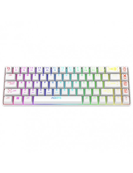 Clavier Gamer Mécanique AQIRYS MIRA 100% Anti-Ghosting RGB - Blanc Clavier Gamer Mécanique AQIRYS MIRA 100% Anti-Ghosting RGB - Blanc