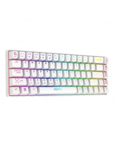 Clavier Gamer Mécanique AQIRYS MIRA 100% Anti-Ghosting RGB - Blanc Clavier Gamer Mécanique AQIRYS MIRA 100% Anti-Ghosting RGB - Blanc