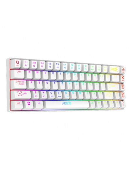 Clavier Gamer Mécanique AQIRYS MIRA 100% Anti-Ghosting RGB - Blanc Clavier Gamer Mécanique AQIRYS MIRA 100% Anti-Ghosting RGB - Blanc