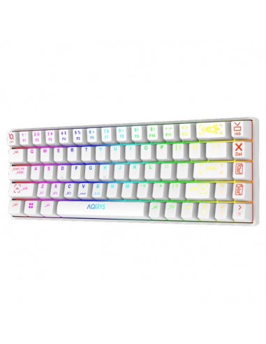 Clavier Gamer Mécanique AQIRYS MIRA 100% Anti-Ghosting RGB - Blanc Clavier Gamer Mécanique AQIRYS MIRA 100% Anti-Ghosting RGB - Blanc