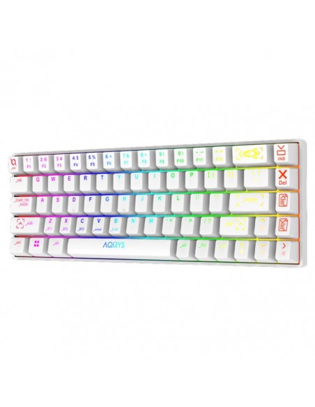 Clavier Gamer Mécanique AQIRYS MIRA 100% Anti-Ghosting RGB - Blanc Clavier Gamer Mécanique AQIRYS MIRA 100% Anti-Ghosting RGB - Blanc