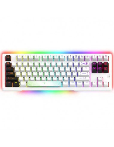 Clavier Gamer Mécanique AQIRYS ALUDRA TKL100% Anti-Ghosting RGB - Blanc Clavier Gamer Mécanique AQIRYS ALUDRA TKL100% Anti-Ghosting RGB - Blanc