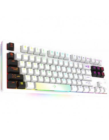 Clavier Gamer Mécanique AQIRYS ALUDRA TKL100% Anti-Ghosting RGB - Blanc Clavier Gamer Mécanique AQIRYS ALUDRA TKL100% Anti-Ghosting RGB - Blanc