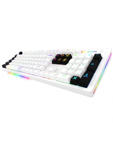 Clavier Gamer Filaire AQIRYS ALUDRA RGB - Blanc Clavier Gamer Filaire AQIRYS ALUDRA RGB - Blanc
