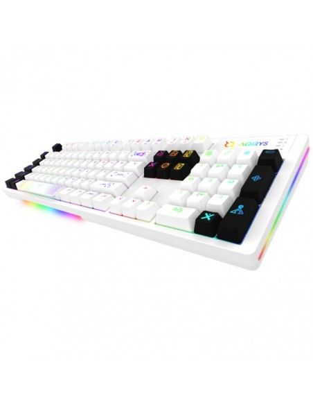 Clavier Gamer Filaire AQIRYS ALUDRA RGB - Blanc Clavier Gamer Filaire AQIRYS ALUDRA RGB - Blanc