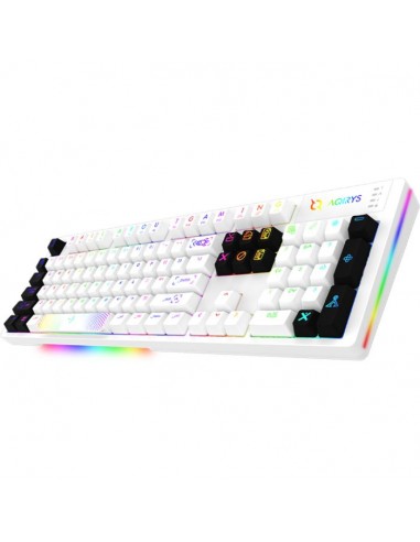 Clavier Gamer Filaire AQIRYS ALUDRA RGB - Blanc Clavier Gamer Filaire AQIRYS ALUDRA RGB - Blanc