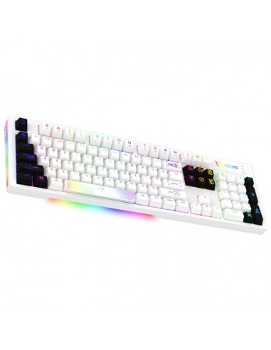 Clavier Gamer Filaire AQIRYS ALUDRA RGB - Blanc Clavier Gamer Filaire AQIRYS ALUDRA RGB - Blanc