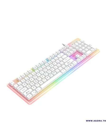 Clavier Gamer HAVIT KB876L RGB | Blanc Clavier Gamer HAVIT KB876L RGB | Blanc