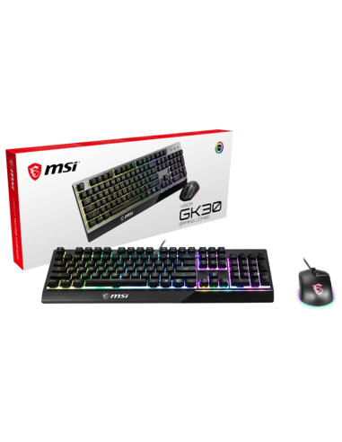Clavier Gaming MSI VIGOR GK30 COMBO RGB / USB / Noir Clavier Gaming MSI VIGOR GK30 COMBO RGB / USB / Noir
