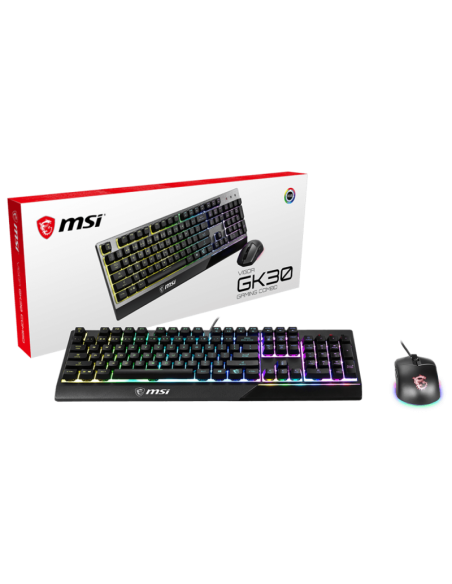 Clavier Gaming MSI VIGOR GK30 COMBO RGB / USB / Noir Clavier Gaming MSI VIGOR GK30 COMBO RGB / USB / Noir