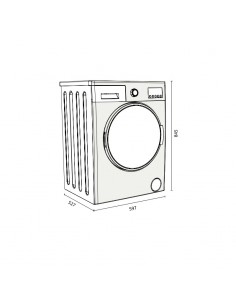 Machine à Laver Frontale Focus 8 Kg F.1208G Gris Foncé 2