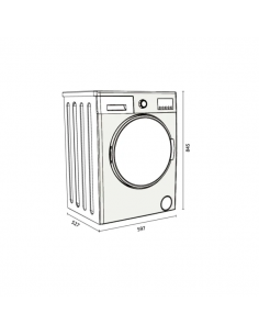 Machine à Laver Frontale Focus 8 Kg F.1208S Silver 2