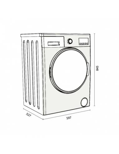 Machine à Laver Frontale Focus 8 Kg F.1208W Blanc Machine à Laver Frontale Focus 8 Kg F.1208W Blanc
