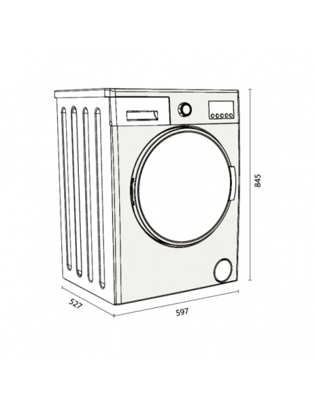 Machine à Laver Frontale Focus 8 Kg F.1208W Blanc Machine à Laver Frontale Focus 8 Kg F.1208W Blanc