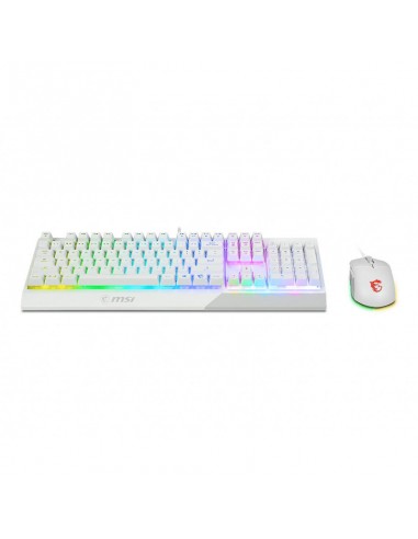 Ensemble Clavier Souris Gamer MSI VIGOR GK30 + CLUTCH GM11 / Blanc Ensemble Clavier Souris Gamer MSI VIGOR GK30 + CLUTCH GM11 / Blanc