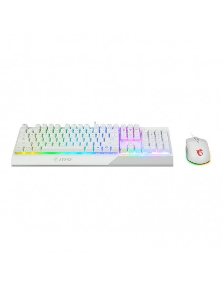 Ensemble Clavier Souris Gamer MSI VIGOR GK30 + CLUTCH GM11 / Blanc Ensemble Clavier Souris Gamer MSI VIGOR GK30 + CLUTCH GM11 / Blanc