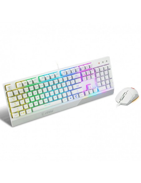 Ensemble Clavier Souris Gamer MSI VIGOR GK30 + CLUTCH GM11 / Blanc Ensemble Clavier Souris Gamer MSI VIGOR GK30 + CLUTCH GM11 / Blanc