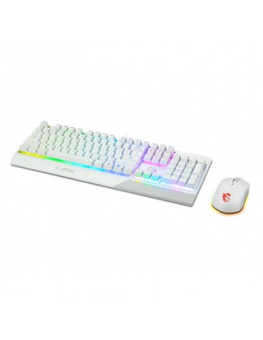 Ensemble Clavier Souris Gamer MSI VIGOR GK30 + CLUTCH GM11 / Blanc Ensemble Clavier Souris Gamer MSI VIGOR GK30 + CLUTCH GM11 / Blanc