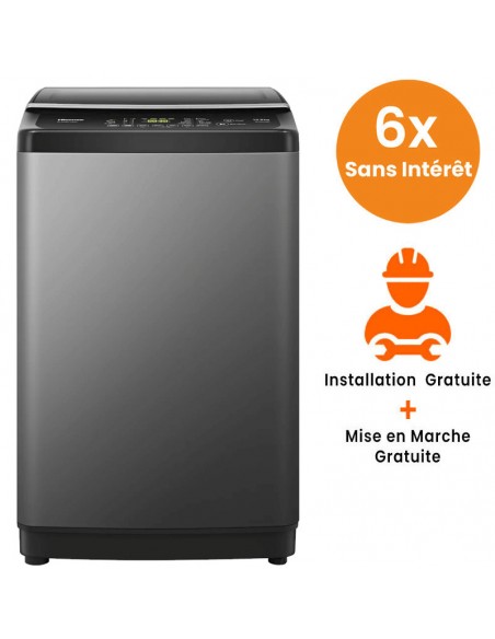 Machine à Laver Top HISENSE WTJA1112T 11KG Silver Machine à Laver Top HISENSE WTJA1112T 11KG Silver