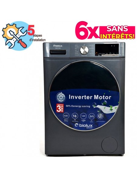 Machine à Laver Frontale Biolux MAXY-120S 12KG - Silver Machine à Laver Frontale Biolux MAXY-120S 12KG - Silver