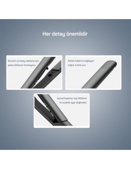 Lisseur cheveux fins AR5077 Trendcare - Anthracite