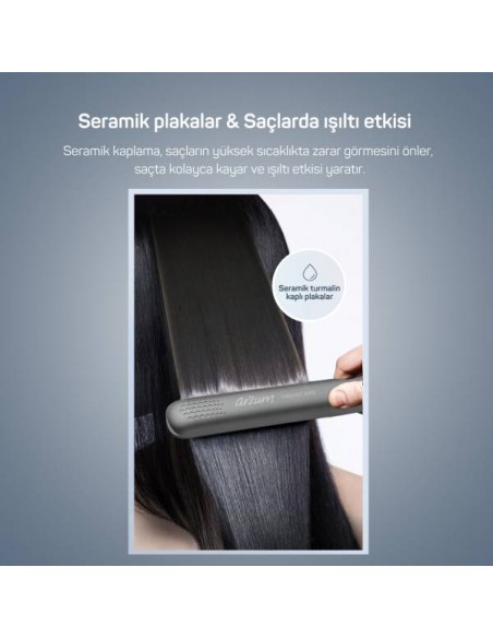 Lisseur cheveux fins AR5077 Trendcare - Anthracite