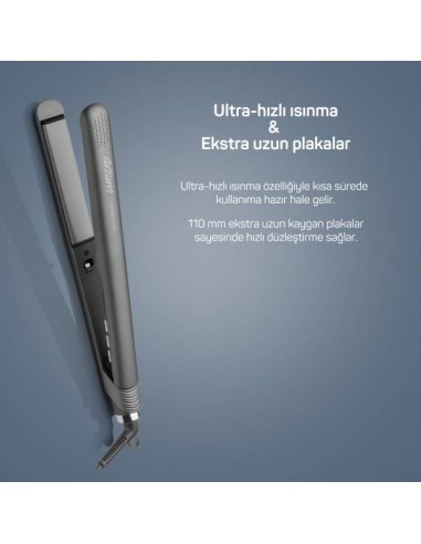 Lisseur cheveux fins AR5077 Trendcare - Anthracite