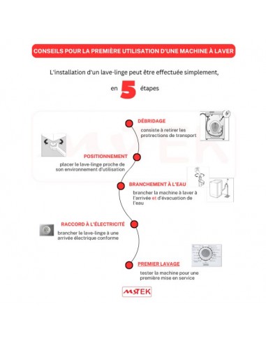 Lave Linge Frontale Newstar MFA710F2W 7KG - Blanc