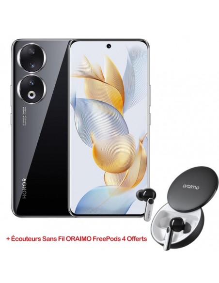 Smartphone HONOR 90 5G 12Go 512Go Noir + ORAIMO FreePods 4 Offerts Smartphone HONOR 90 5G 12Go 512Go Noir + ORAIMO FreePods 4 Offerts