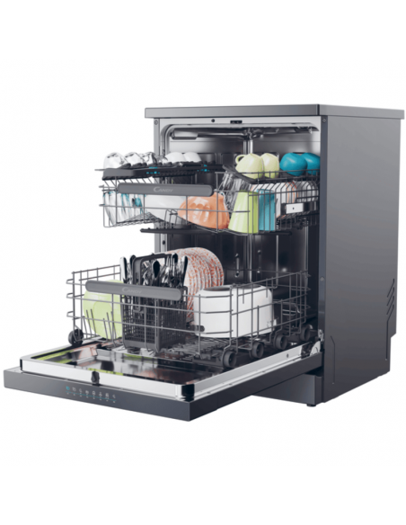 Lave-vaisselle CANDY CF6D4F0A / 60 cm / 16 Couverts / Gris Charbon Lave-vaisselle CANDY CF6D4F0A / 60 cm / 16 Couverts / Gris Charbon