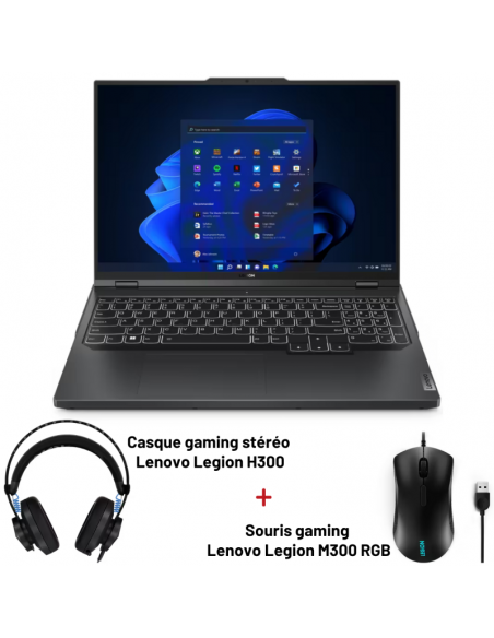 PC Portable Lenovo Légion Pro 5 16IRX8 / i7-13700HX / RTX 4070 8G / 16 Go / 1 To SSD / Windows 11 - Gris onyx PC Portable Lenovo Légion Pro 5 16IRX8 / i7-13700HX / RTX 4070 8G / 16 Go / 1 To SSD / Windows 11 - Gris onyx