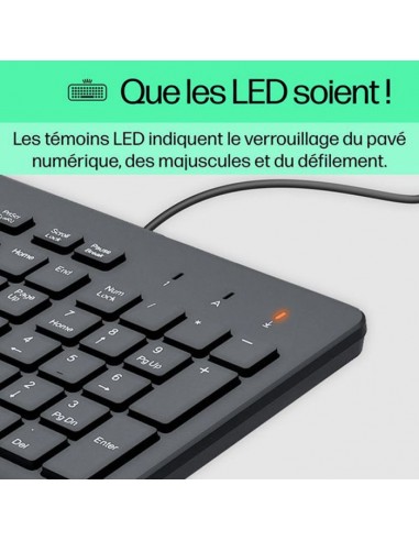 Clavier Filaire HP 150 - Noir