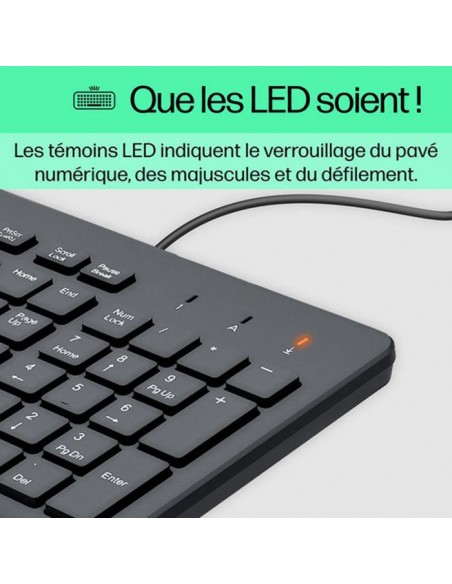 Clavier Filaire HP 150 - Noir