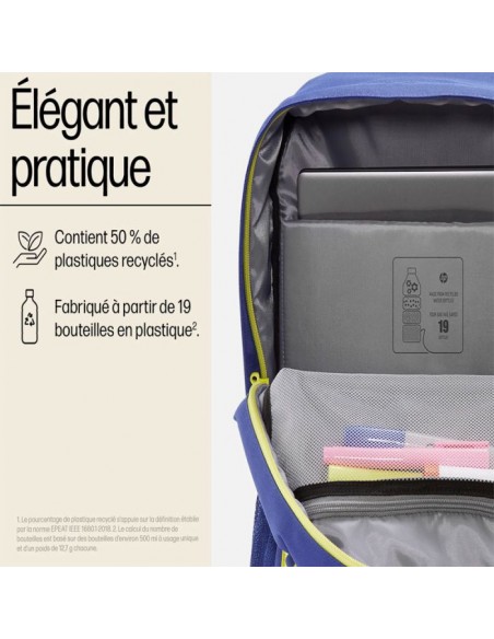 Sac à dos HP Campus Pour Ordinateur Portable 15.6'' - Bleu&Jaune Sac à dos HP Campus Pour Ordinateur Portable 15.6'' - Bleu&Jaune