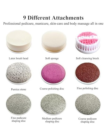 Set de Manucure et Pédicure 9 en 1, Râpe électrique TouchBeauty TB-0601B