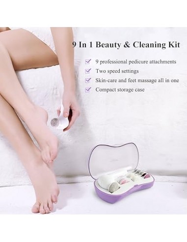 Set de Manucure et Pédicure 9 en 1, Râpe électrique TouchBeauty TB-0601B