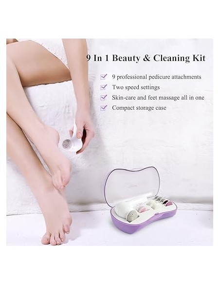 Set de Manucure et Pédicure 9 en 1, Râpe électrique TouchBeauty TB-0601B