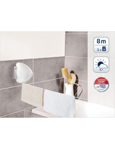 Séchoir mural Leifheit Rollfix Single 80 Longline, Séchoir à linge à un fil de 8 mètres 2