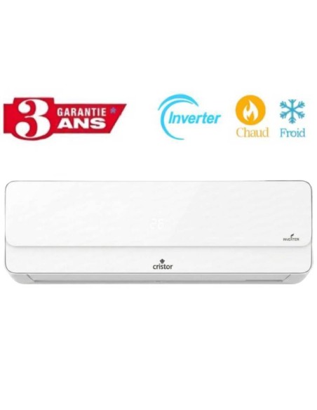 Climatiseur CRISTOR inverter basse consommation avec filtre anti poussière