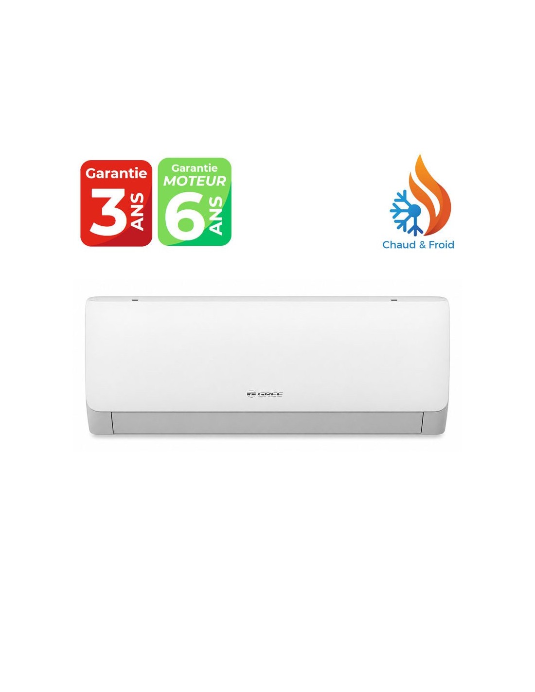 Climatiseur GREE 12000 BTU Inverter Prix Tunisie -Smart WIFI installé mur