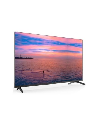 TV Biolux 43 pouces QLED FHD noir vue latérale élégante
