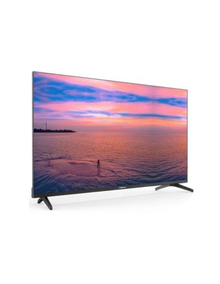 TV Biolux 43 pouces QLED FHD noir vue latérale élégante