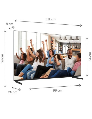 Téléviseur 50 pouces UHD Google TV vue cinéma