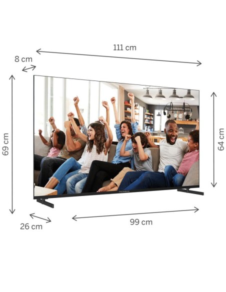 Téléviseur 50 pouces UHD Google TV vue cinéma