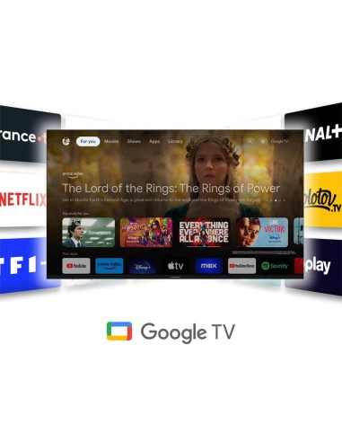 Smart TV 50 pouces Google TV interface Android 11