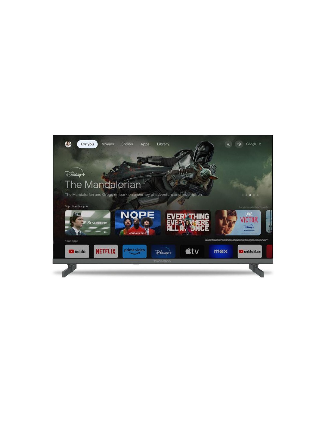 TV Thomson 50QG4S14 QLED 4K UHD design frontal